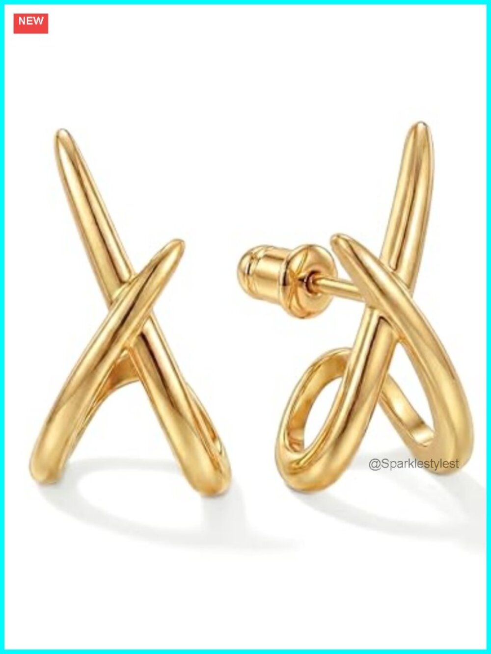 14K Gold Stud Earrings Dainty Minimalist Hypoallergenic Push Back Women Jewelry